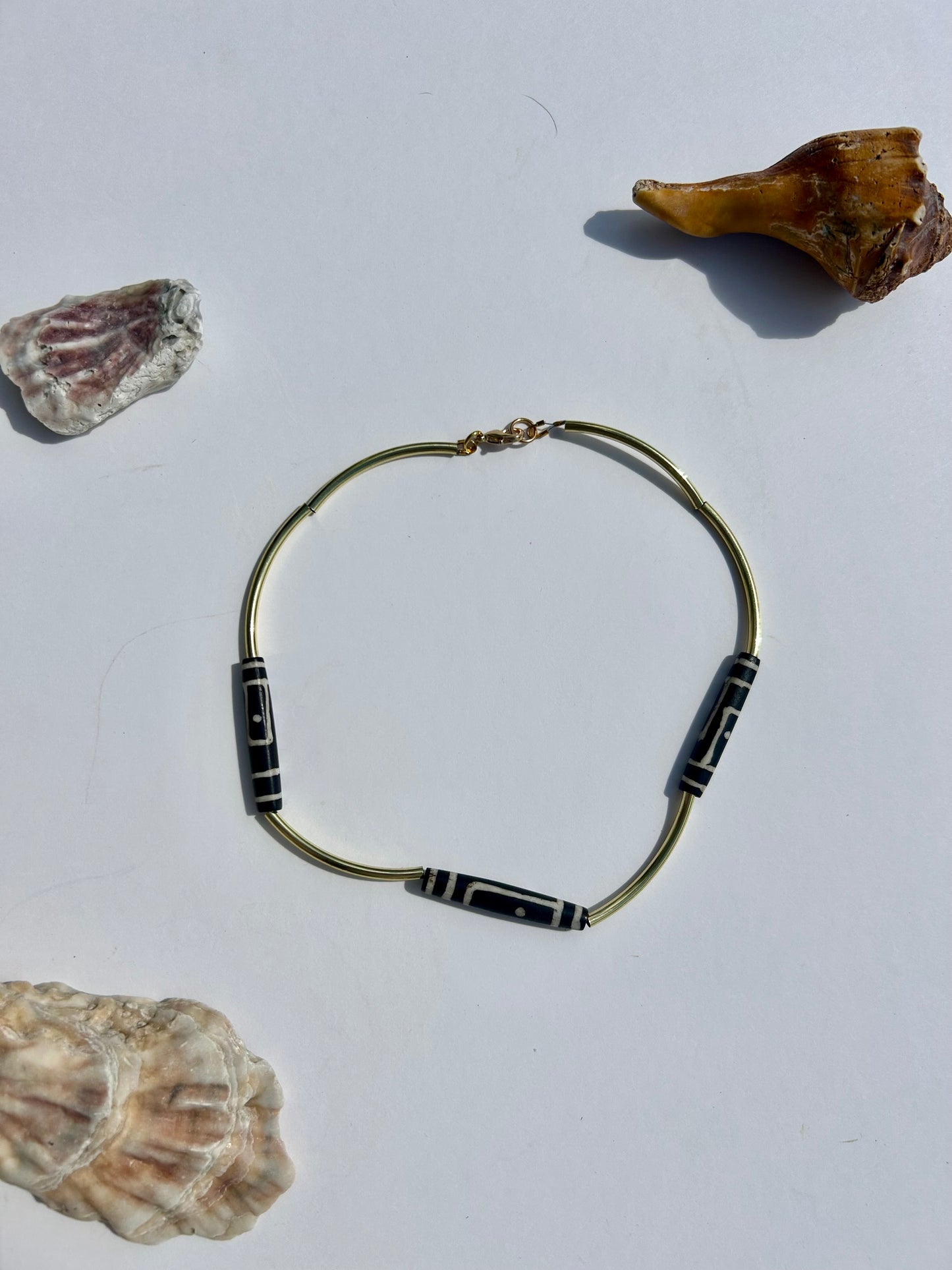 Ocean Motion Bone Bead Necklace