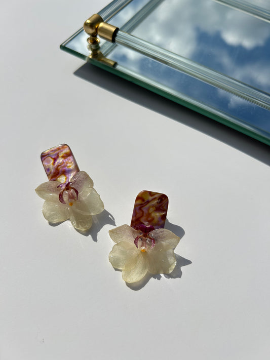Heat Wave Orchid Earrings